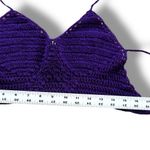 Women Backless Hollowed Out Halter Neck Top Crochet Halters Top Festival Hippie Purple Size undefined Photo 4