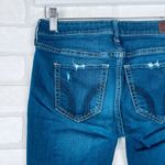 Hollister Low Rise Super Distressed Raw Hem Dark Wash Denim Jeans 3S 26 x 28 Photo 11