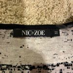 Nic+Zoe  lightweight black white‎ camo sweater size M BIN I Photo 4
