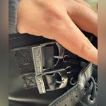 Dr. Martens  1460 Double Buckle Smooth Black Leather Zip Side & Lace Up US 8 Photo 2