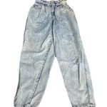 Jordache Vintage Paper Bag Waist Balloon Leg Jeans Stonewashed Blue Size 11 Photo 0