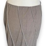Y2K Ann Ferriday Los Angeles Gossimer Taupe Maxi Skirt Exposed Seam Sheer Gray Photo 2