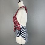 We Wore What Brooklyn Halter Bow Front One Piece Size L Dress Blues Stars Stripe Photo 3