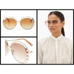 Chloé 💕CHLOE💕 Delilah Sunglasses ~ Gold Frame Gradient Brown Lenses CE169742 New Photo 1