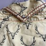 Barn fly Trading Co Butter Yellow Deer Antler Button Down Top Photo 6