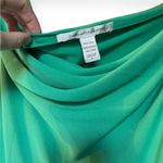 Diane Von Furstenberg  - Green Silk Cowlneck Dress with Tie at Waist - 2 Photo 5