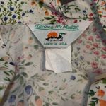 Andrew McMullan Vintage Floral Cotton Button Up Housecoat‎ Size Small White Photo 4