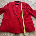 Gloria Vanderbilt  Jacket Blazer Womens 20W Red Double Breasted 100% Wool Classic Photo 3