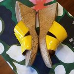 πBORNπ Cork Platform Wedge Sandal Patent Leather Size 10 Photo 5