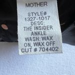 MOTHER Denim MOTHER The Insider Ankle Wax On Wax Off Sz 30 Black Faux Vegan Leather Photo 12