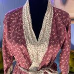 Vintage 70s Orpheus Floral Robe Purple Photo 2