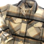 ZARA Plaid Brown Black Overshirt Woman’s Jacket Small NWOT Photo 7