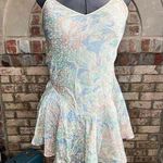 Cinema etolie negligee nightgown satin floral pink cream green swing skirt Size M Photo 0