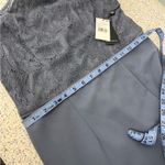 Adrianna Papell NWT  One Shoulder Lace Crepe Gown Dusty Blue Women’s Size 8 Photo 10