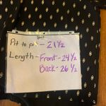 PaperMoon Blouse Large Elegant Black Top with Gold Foil Pattern Tie 3/4 Sleeves Photo 4