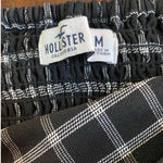 Hollister Women's Crop Square Neckline in Black Plaid Photo 8