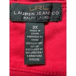 LRL Ralph Lauren Jeans Co Red V Neck Short Sleeve T Shirt Top Plus Size 3X Photo 8