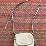 Michael Kors WHITE CREAM PEBBLED LEATHER CROSSBODY FLAP PURSE Photo 0