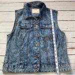Forever 21  Life in Progress 80’s Inspired Acid Wash Denim Vest Size Medium Photo 9
