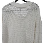 Talbots NWT  Open Stitch‎ Johnny Collar Pullover Crochet Knit Sweater White Sz 2X Photo 7