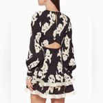 Alexis  Rimini‎ Tassel Embroidered Floral Black and White Mini Dress Size S Photo 2