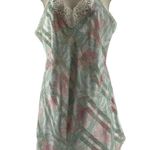 Vintage Inner Most Nylon Slip Lingerie Floral Pink Green Womens Medium Photo 0