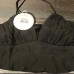 Princess Polly NWT  Jessa black crop ruched top US 12 Photo 2
