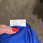 Blue Sequin Dress short woman size 4 wedding party nightclub homecoming Photo 8