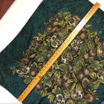 Vintage Scarf‎ Fruit Pomegranate Floral Green Brown Square Christmas Photo 5