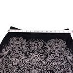 easel  black embroidery‎ detail faux smooth suede scallop hem mini skirt Photo 3