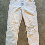 Abercrombie & Fitch Curve Love The Mom High Rise Jeans Size 6L/28 Distressed Photo 0