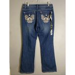 Nine West Medium Wash Bling Pockets Bootcut Jeans Size 8/29 NWT Photo 3