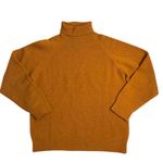 TAILTEANN Ireland Vintage Lambswool Turtleneck Sweater L Mustard Cozy 90's Retro Orange Size L Photo 2