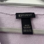 Lane Bryant  Lavender Ribbed V Neck Short Sleeve Knit Top Flower Detail Size 18 Photo 1