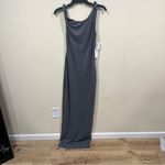 Good American NWT  Twist Shoulder Maxi Dress in Carbon size small maxi Photo 2
