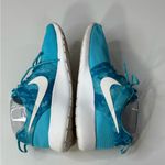 Nike  Women's Roshe Run Sneakers "Clearwater" White/Electric Blue-8 Photo 3
