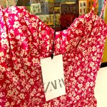 ZARA NWT  Corset Pink Floral Bodysuit M Photo 4