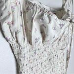 House Of CB  Allie white floral shirred mini dress Sz S Photo 4