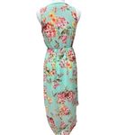 L'ATISTE By Amy Chiffon Floral Mint High-Low Floaty Romantic Summer Dress Size M Photo 3