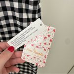 Free People NWT Gameday Black/White Gingham Mini Skirt Size 8 Photo 2
