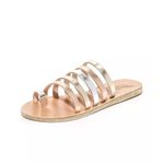 Ancient Greek Sandals Niki 38 Pink Metallic Leather Toe Ring Sandals Size 7.5 Photo 5