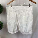 Talbots Linen & Cotton Blend White Drawstring Waist Bermuda Shorts 6 Photo 1