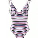 Solid & Striped NIP Olympia One Piece Swimsuit Stripe M Photo 1