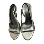 Balenciaga Leather Slingback Sandals Metallic Sandals, Shoes Size 361/2 US 6 Photo 0