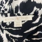 Boston Proper  Black & White Print Half Sleeve Body Con Dress 8 Photo 2