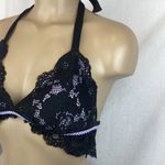 Adore Me Black & Lavender Lace Trim Bikini Bathing Swim Suit M NEW Photo 2