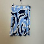 Theory Silk  Skirt Blue and White Size 8 Photo 1