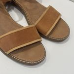 Toms Camili Brown Tan leather Neutral Formal Low Heel Buckled sandal Sz 9.5 Photo 1