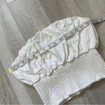 Maeve Strapless Top puff smocked crop womens White (medium) contemporary party Photo 2