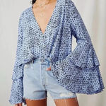 Free People Ditsy Floral bodysuit size xs Photo 0